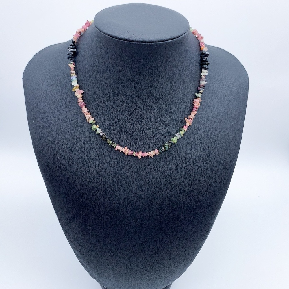 Multicolour Tourmaline Gemtone Beaded Necklace
